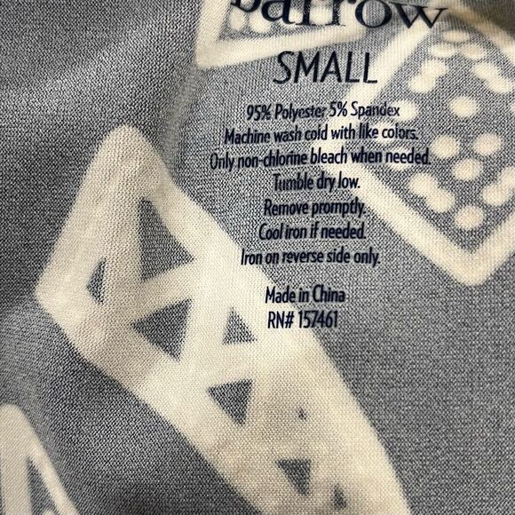 Geometrical print scoop neck shift 3/4 length sleeve dress - Picture 10 of 12